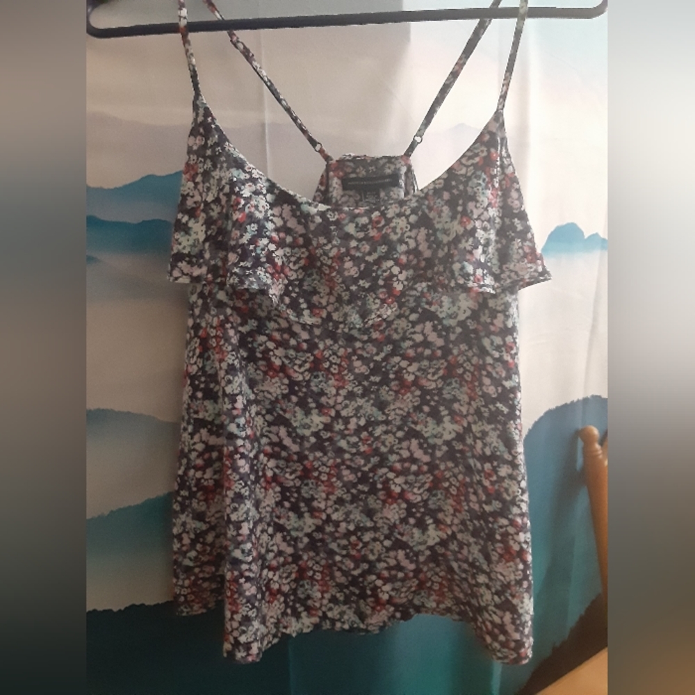 Boho Style Flowy Ruffled Tank Top
